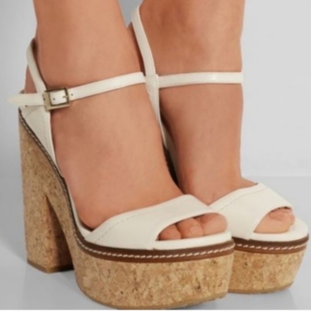 Jimmy Choo White Platform Heels